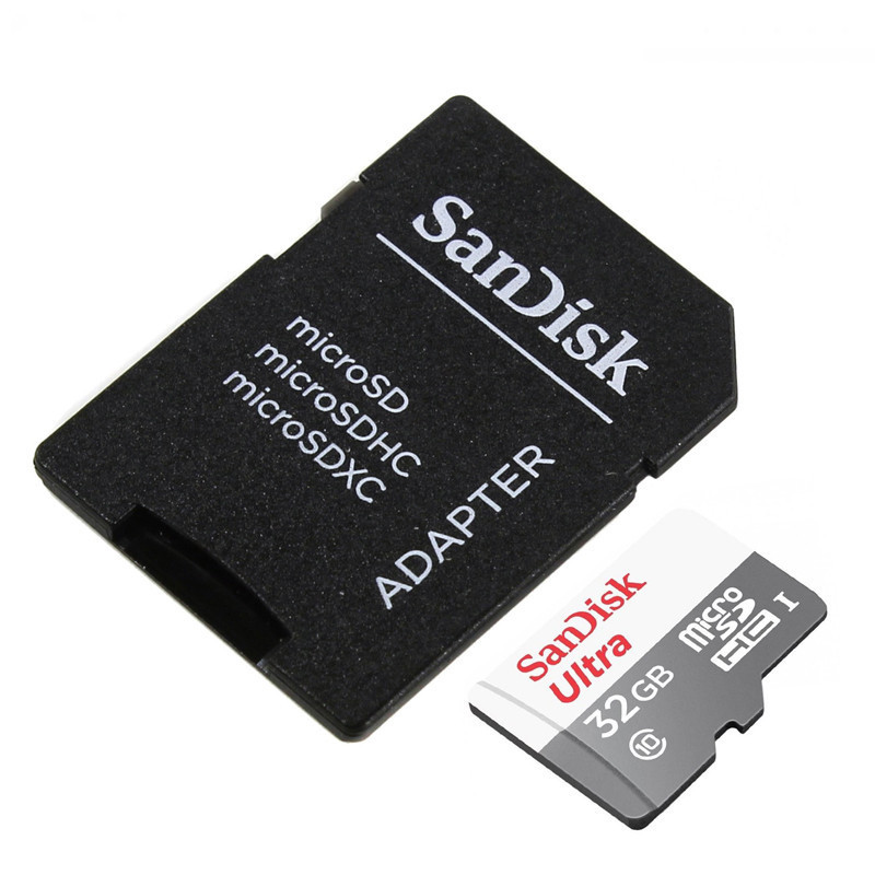 Карта пам'яті SanDisk microSD, Class 10 UHS-I Ultra SDSQUNS-032G-GN3MA (32GB, Class10, UHS-I, 80MB/s) Николаев - изображение 1