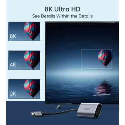 Переходник USB-C to HDMI 8K 60 Hz Choetech (HUB-H16-GY) Винница
