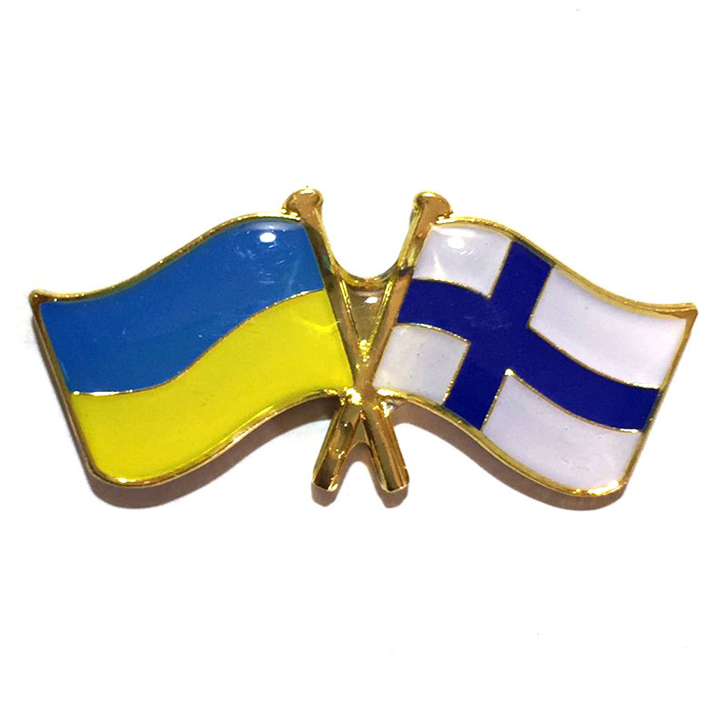Значок флаг Украина Финляндия Киев - изображение 1
