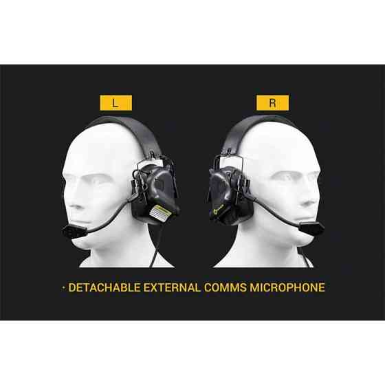 Тактические активные наушники Earmor М32 FG Черный Киев