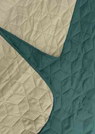 Покривало двостороннє Decorator Microfiber куб 140х215 см зелений з сірим (85-104) Київ