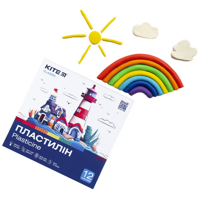 Пластилін Kite Classic 12 кольорів, 240 г (K-1086) Вінниця - фото 6