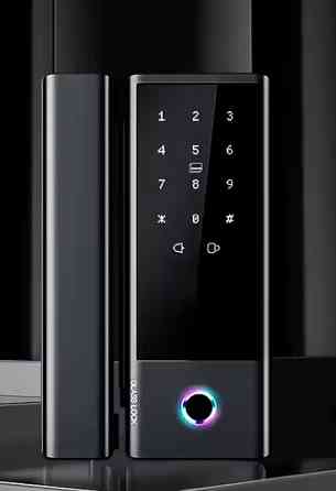 Розумний біометричний замок на скляні двері SEVEN LOCK SL-7776BF black Київ