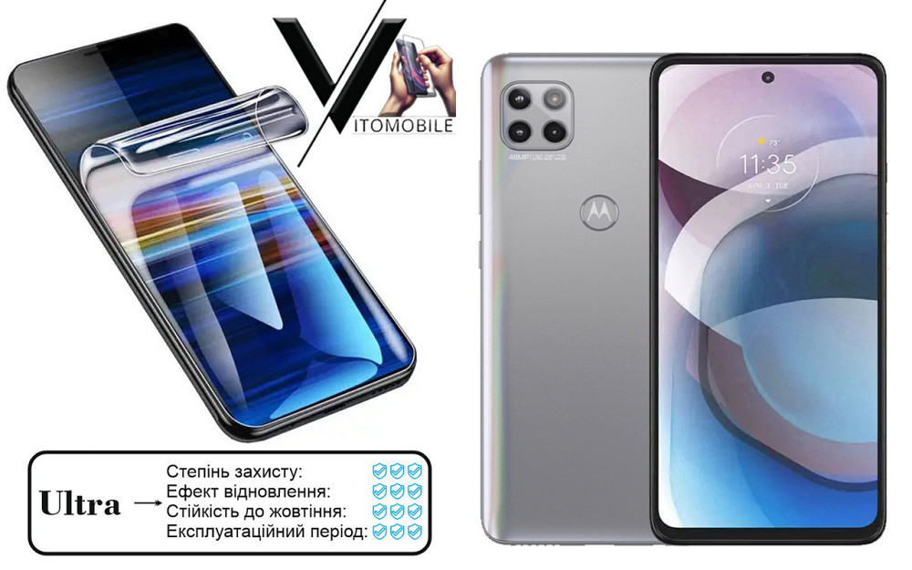 Поліуретанова плівка Ultra для Motorola One 5g Ace – мінімальна товщина, максимальний захист! Київ - фото 1