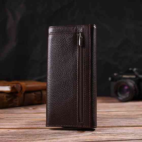 Женский кошелек с удобным функционалом кожаный CANPELLINI 21723 Коричневый Киев