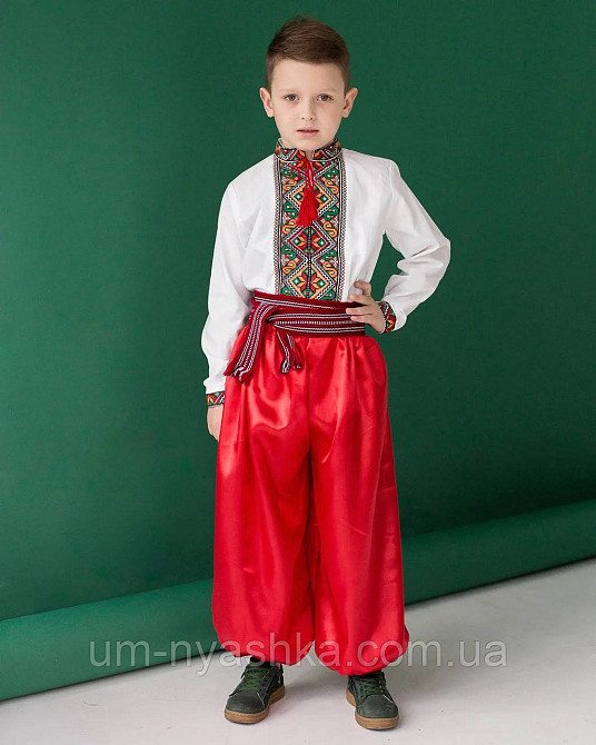 Пояс під вишиванку тканий синій Кривий Ріг - фото 4