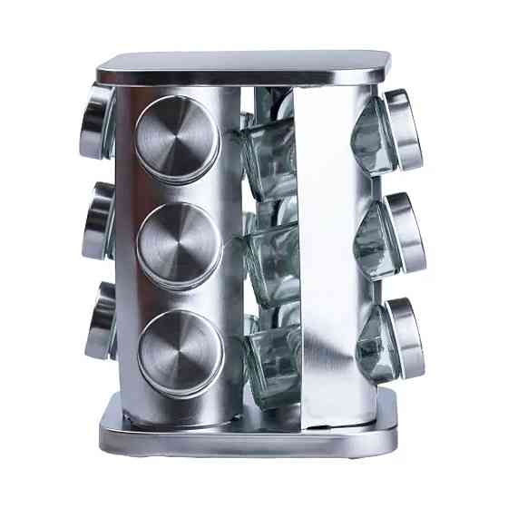 TS Kitchen Набір для спецій на підставці 12 баночок по 100 мл Київ