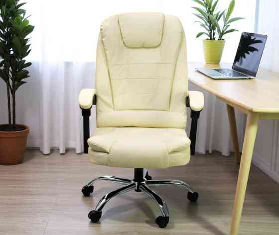 Офисное кресло Diego бежевое. Стильное, мягкое, эргономичное, выдерживает до 130 кг Львов