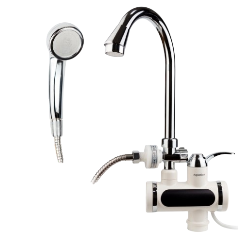 Кран-водонагрівач проточний JZ 0,4-5бар 3,0кВт для ванної гусак вухо на гайці Aquatica Житомир - изображение 1