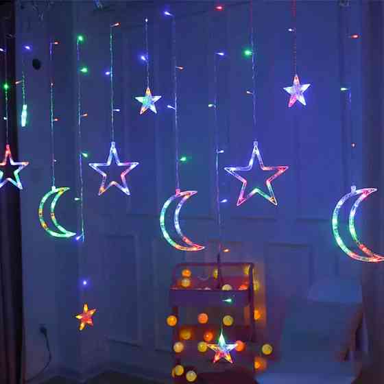 Гирлянда Штора,от сети,2,5м,138LED,с пультом,Разноцветный SBR Киев