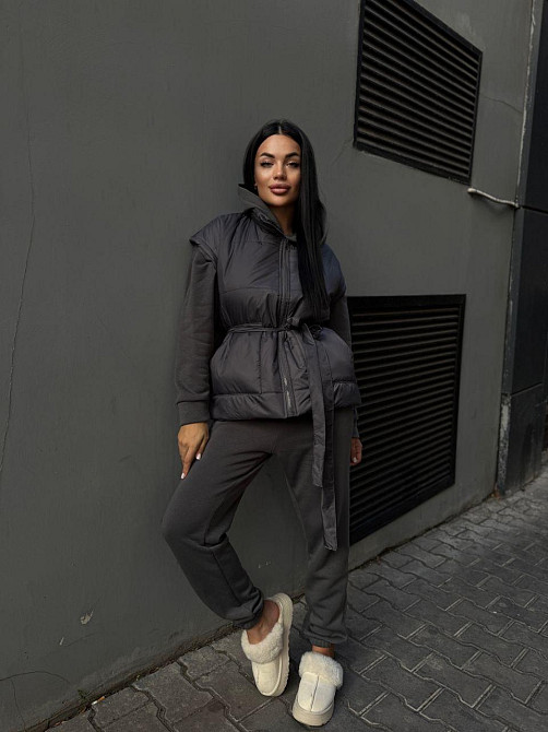 Женский теплый костюм тройка (жилетка+штаны+худи) Одесса - изображение 5