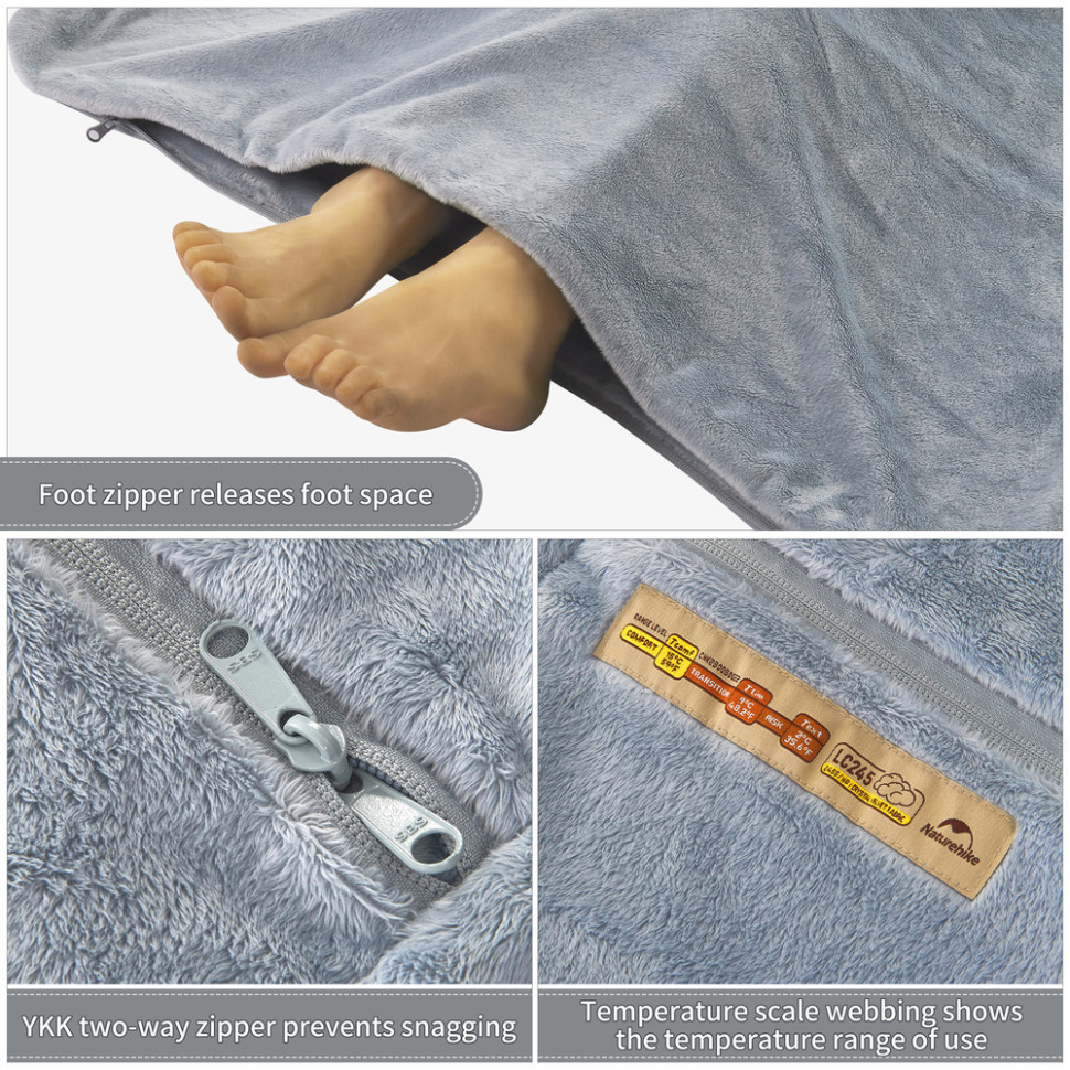 Спальный мешок - подушка Naturehike CNK2300SD022, светло-серый Киев - изображение 3