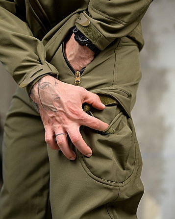 Тактичний костюм софтшел softshell олива ВТ7949 Київ - фото 9