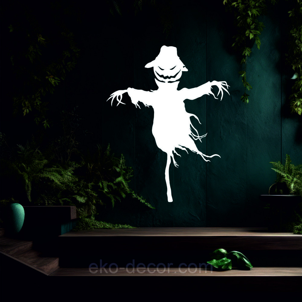 Декоративне настінне Панно «Пугало. Гелловін », Декор на стіну 110*87 см, Білий Київ - фото 4