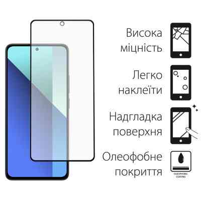 Стекло защитное Dengos Full Glue Xiaomi Redmi Note 13 Pro 5G (black) (TGFG-347) Винница