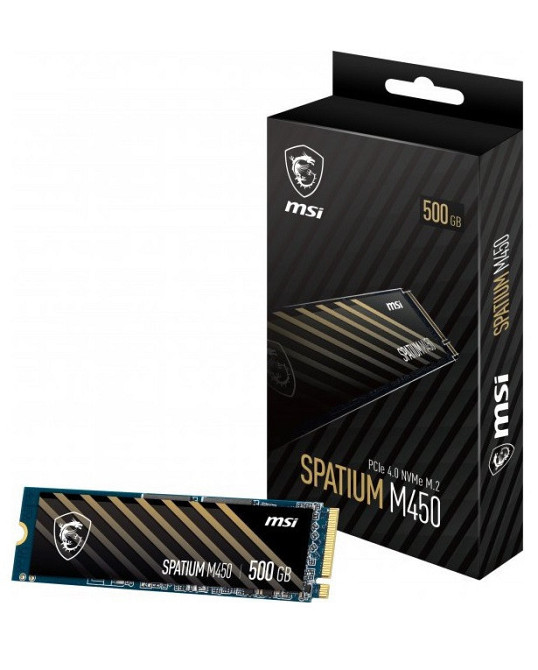 Накопичувач SSD  500GB MSI Spatium M450 V1 M.2 2280 PCIe 4.0 x4 NVMe 3D NAND TLC (S78-440K380-P83) ( 19683 ) Харьков - изображение 4