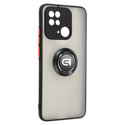 Чехол для мобильного телефона Armorstandart Frosted Matte Ring Xiaomi Redmi 10C Black (ARM68366) Винница - изображение 1