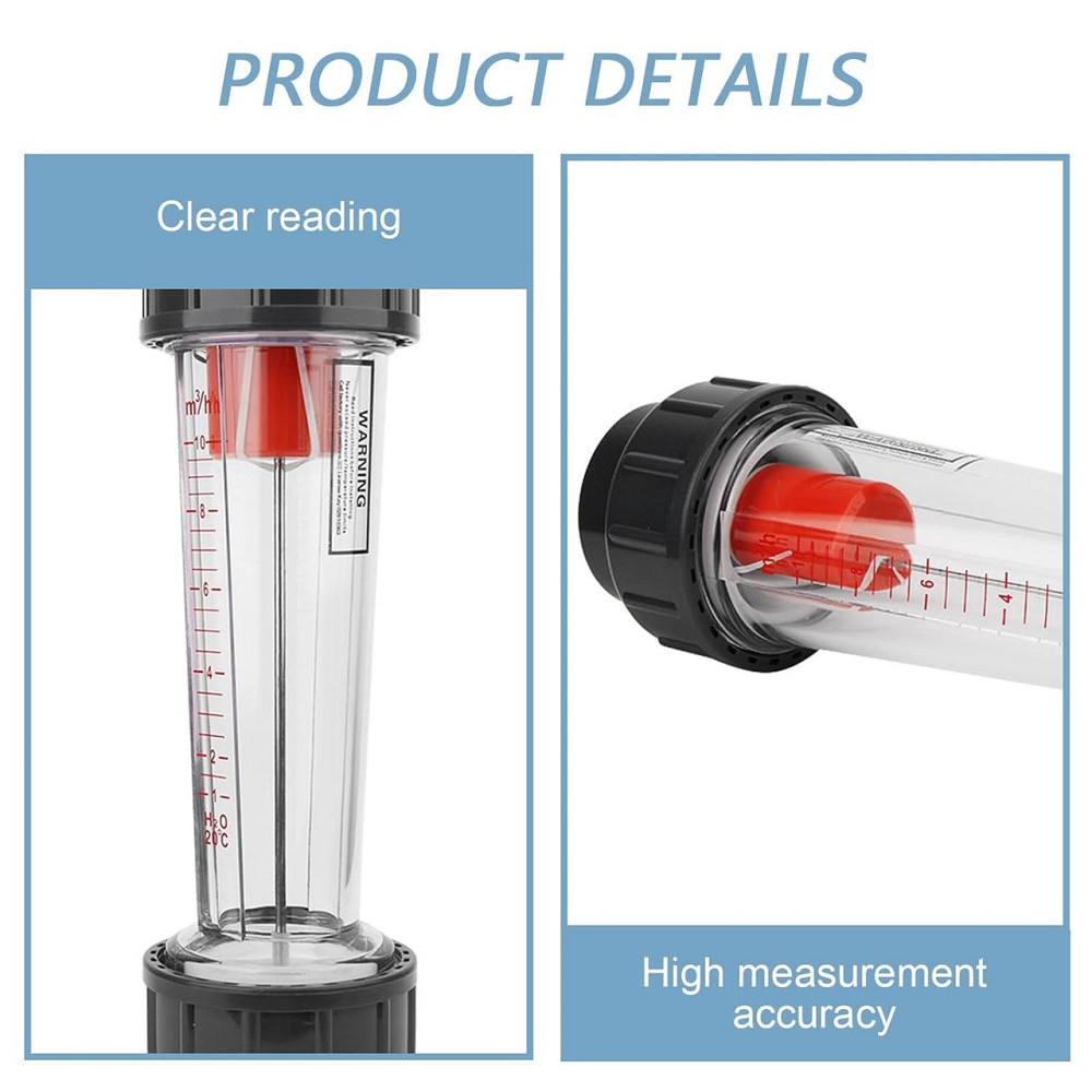 Счетчик расхода жидкости LZS-40(D) пластиковая прозрачная трубка 1-10 м³/ч высокая точность ≤4% ротаметр Киев - изображение 7