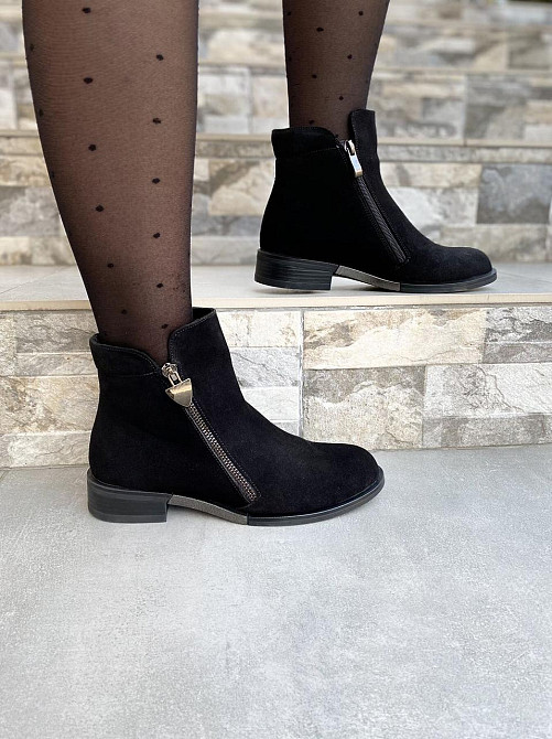 Vesna Жіночі черевики VESNA чорні натуральна замша зимові 38р. 39р. (1117) Коломыя - изображение 2