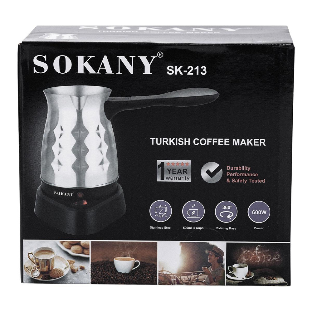 Электротурка Sokany кофеварка 600 Вт для дома 500 мл SK-213 Киев - изображение 7