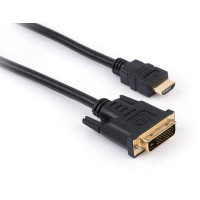 Кабель мультимедійний HDMI M to DVI M 1.8m 24+1pin Vinga (VCPHDMIDVI1.8) Киев - изображение 1