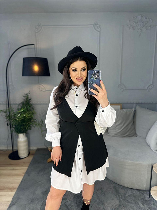 Женское базовое платье-рубашка + сарафан коттон + дайвинг Одесса - изображение 3