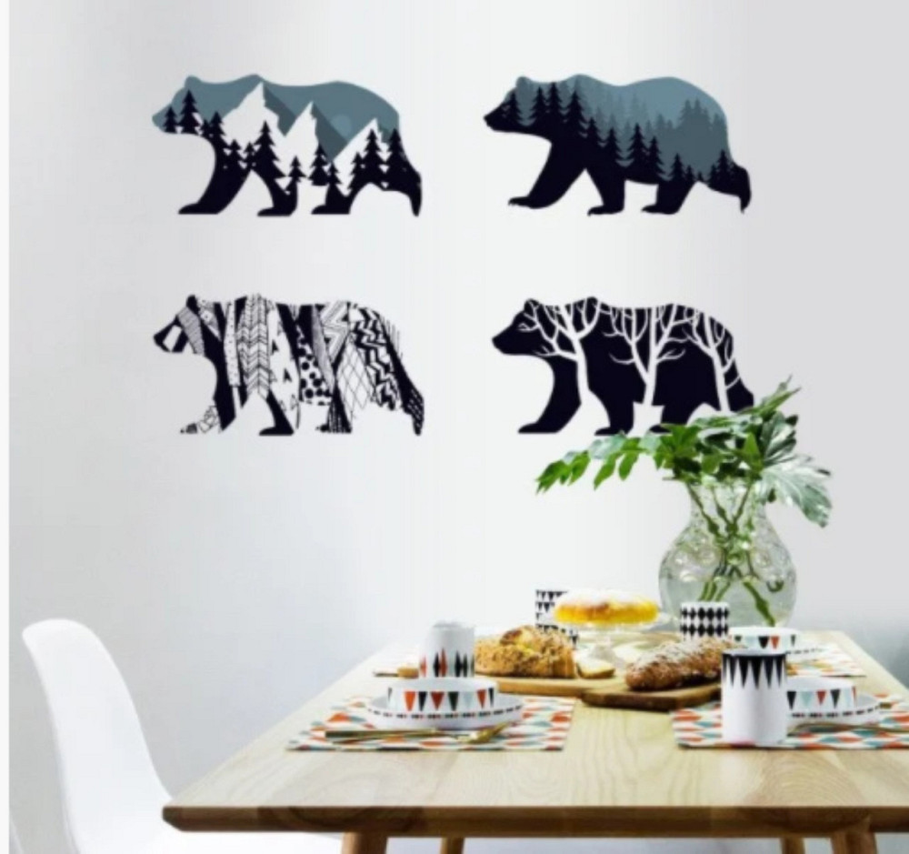 Декоративна наклейка на стіні ведмеді Київ - фото 5
