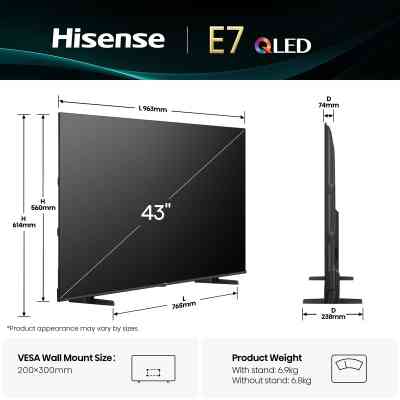 Телевізор Hisense 43E7Q Вінниця