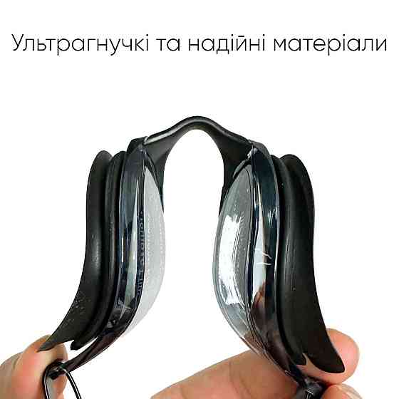 Окуляри для плавання Renvo Sanaga Pro Уні Anti-fog Чорний OSFM (2SG400-01) Київ