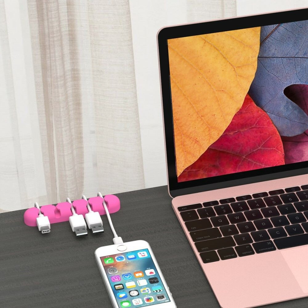 Органайзер держатель Orico CBS5 для 5 дротів (Розовий) Николаев - изображение 6