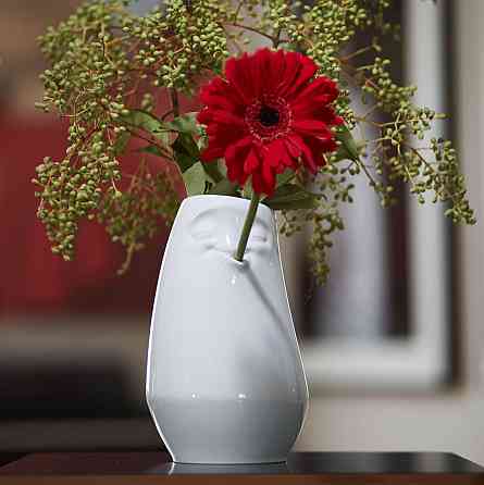 Ваза порцелянова Tassen Вальяжний Laid-back (23 см) Білий Київ