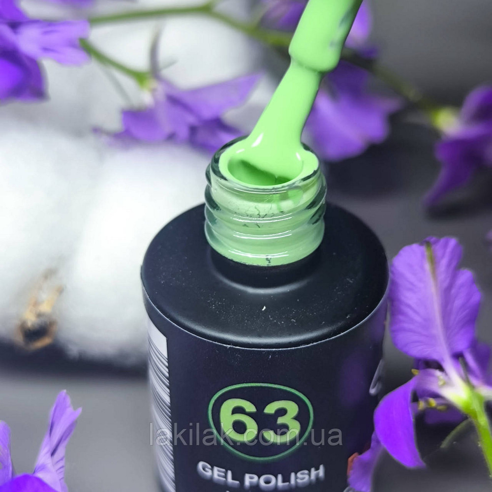 Гель-лак для нігтів Bee Nails 063 (блідо-зелений) 8мл Херсон - изображение 1