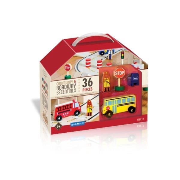 Набір фігурок і машин Guidecraft Block Play до дороги з дерева, 36 деталей (G6717) Харків - фото 9