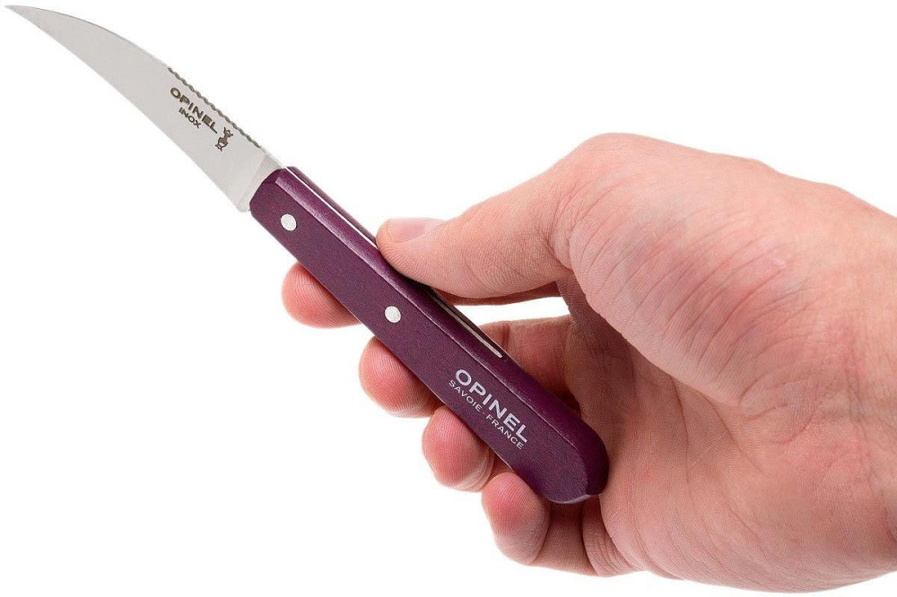 Кухонный Нож изогнутый для очистки овощей и фруктов Opinel No.114 