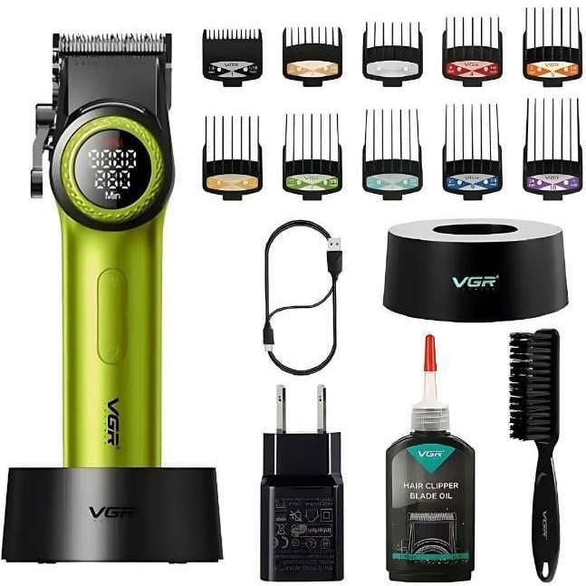 Акумуляторна машинка для стрижки і укладання волосся, Електромашинка для стрижки, Тример бездротовий GW-63 Івано-Франківськ - фото 3