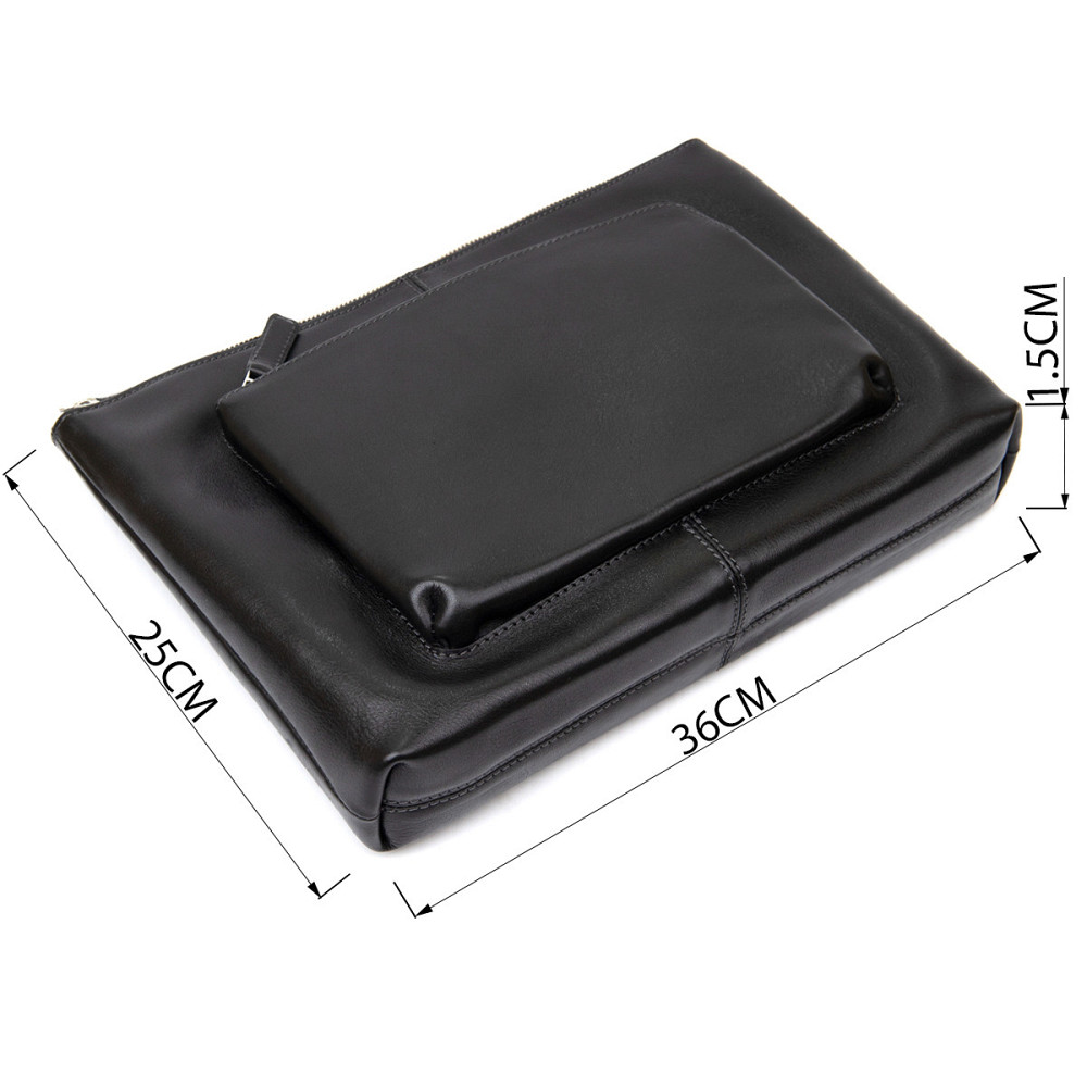 Кожаная мужская сумка для ноутбука GRANDE PELLE 11437 Черный Киев - изображение 3