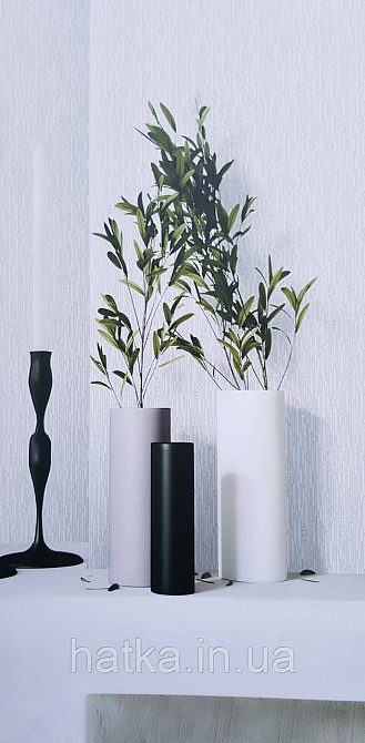 Обои винил на флизелине AdaWall Omega1.06х10 геометрия 3д фигуры полосы под бамбук бело серые серебро 23205-2 Киев - изображение 1