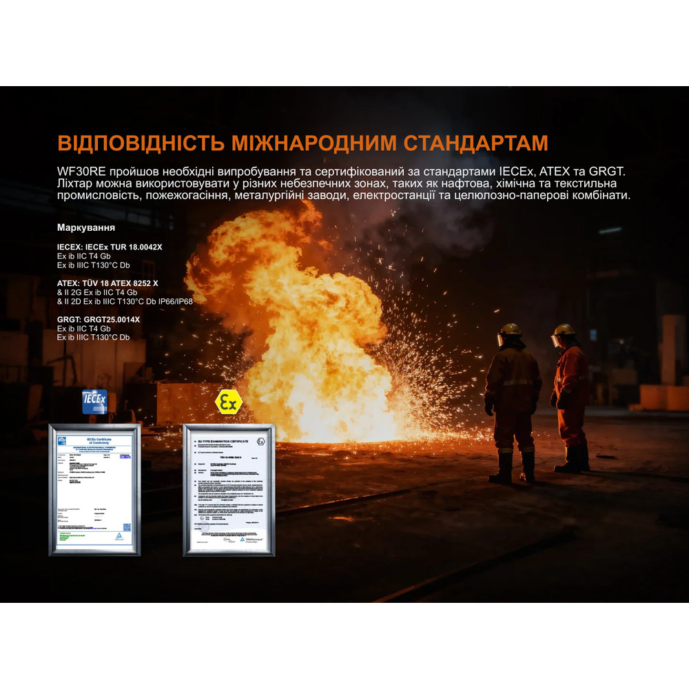 Ліхтар ручний вибухобезпечний Fenix WF30RE Spark Київ - фото 9
