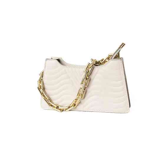 Сумка жіноча з ручкою ланцюжком золотого кольору, жіночий клатч, літня модна сумочка, Молочна Кам'янець-Подільський