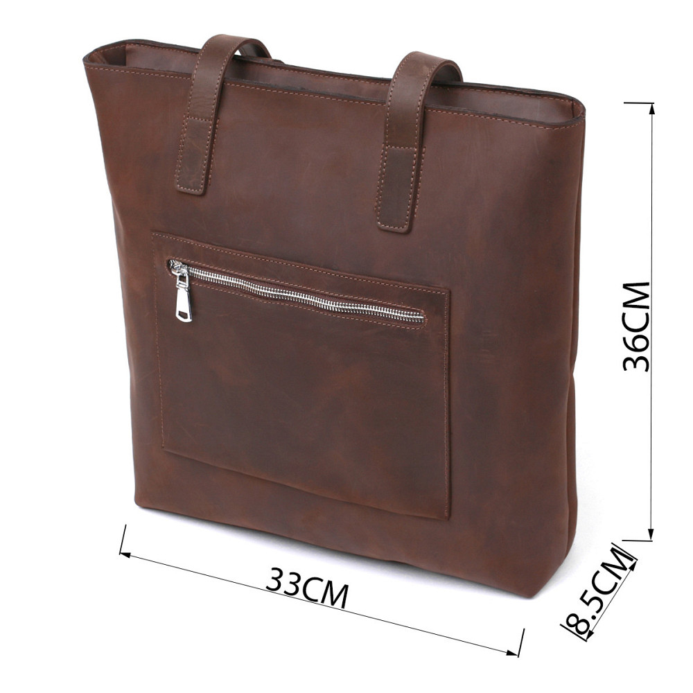 Винтажная женская сумка-шоппер Коричневый (SHVIGEL) Киев - изображение 7