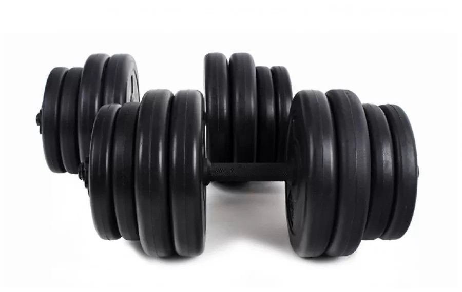 Штанга наборная + W-образный гриф с гантелями на 85 кг Гантели, гири, штанги и диски ударостойкий пластик Киев - изображение 4