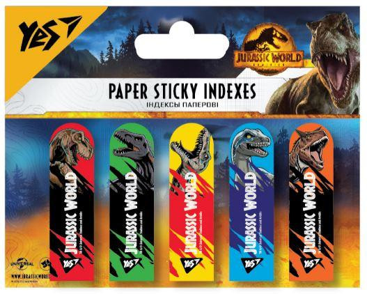 Індекси паперові "Yes" Jurassic World 5*20 арк. 100 шт, 170310, шт Київ - фото 1
