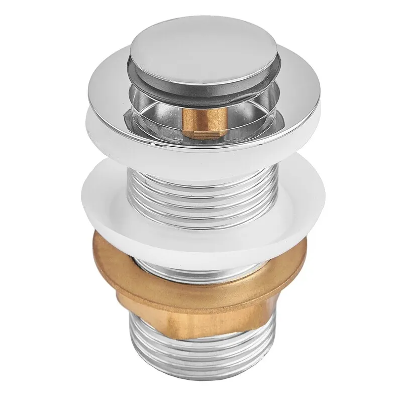 Донный клапан для раковины Zerix BV-06 1 1/4'' без перелива автоматический СLICK-СLACK (Цвет хром) (ZX6023) Киев - изображение 1