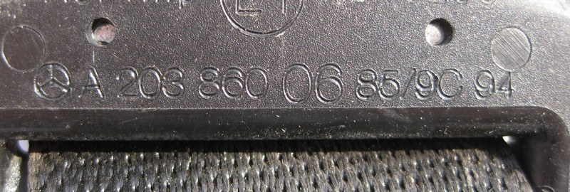 Mercedes-Benz  A2038600685 9C94 Ремінь безпеки задній правий чорний C-Class W203 Одесса - изображение 2