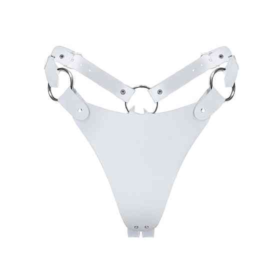 Трусики из натуральной кожи Feral Feelings - String Bikini White Sex Aura Киев