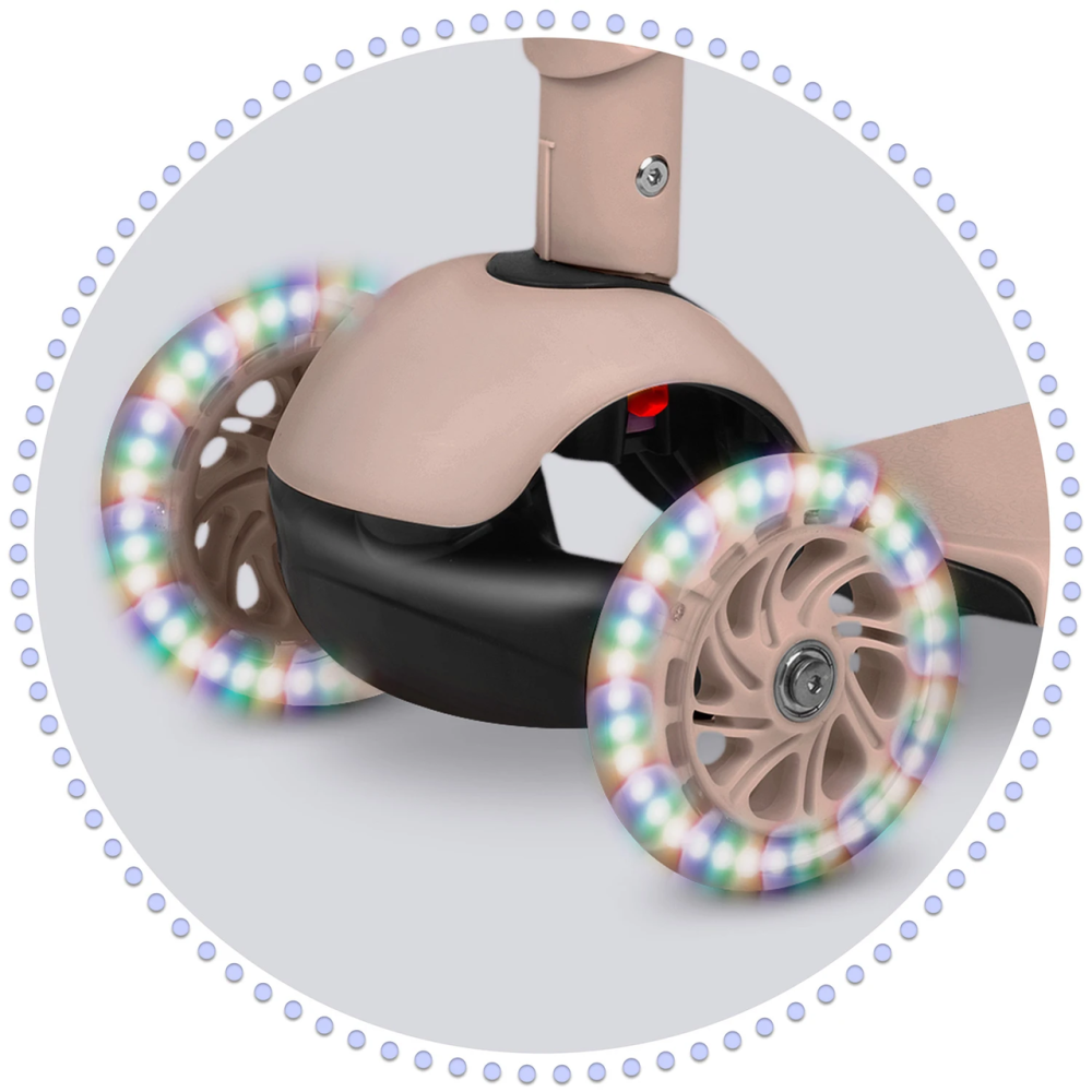 Самокат дитячий триколісний Ricokids Todi бежевий Київ - фото 4