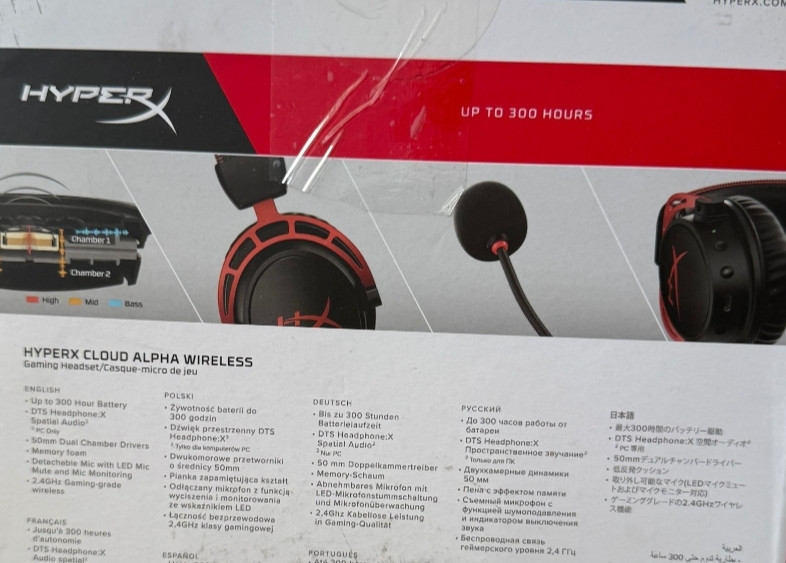 Наушники HyperX Cloud Alpha Wireless Black/Red (4P5D4AA) Киев - изображение 1