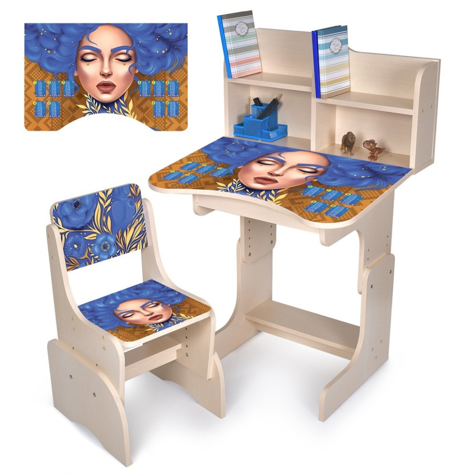 Детская Парта N 2071-6-2 дерево, со стульчиком Винница - изображение 1