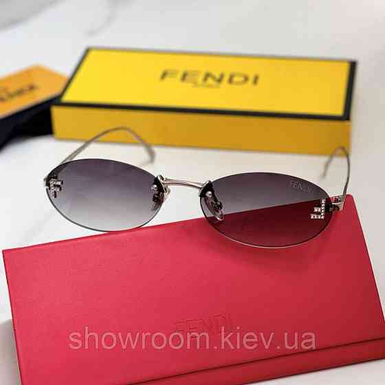 Жіночі брендові безоправні окуляри Fendi (48400) grey Київ