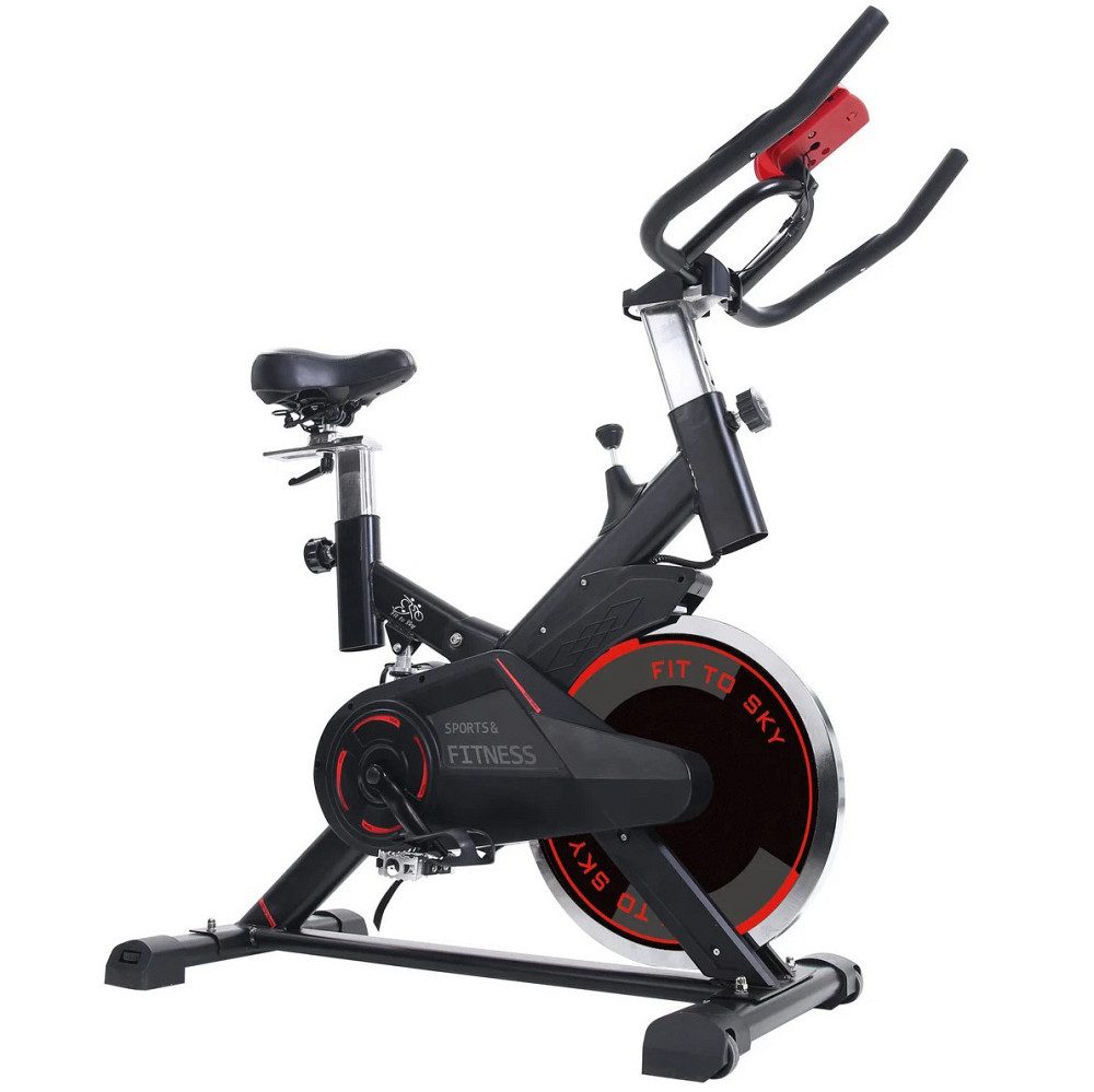 Велотренажер спинбайк механический FitToSky ES-7702 для дома домашний + коврик под спинбайк Киев - изображение 1